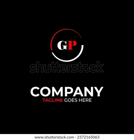 GP creative modern letters logo design template