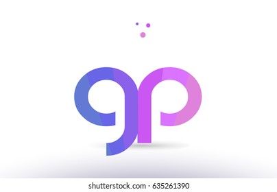 gp g p alphabet letter purple pink magenta blue colorful creative colors text dots creative company logo vector icon design template