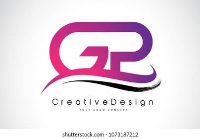 GP G P Letter Logo Design in Black Colors. Creative Modern Letters Vector Icon Logo Illustration.