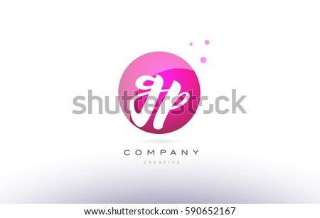 gp g p  sphere pink 3d alphabet company letter combination logo hand writting written design vector icon template 