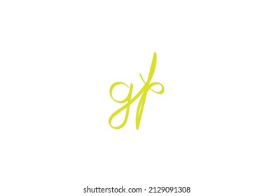 gp handwritten logo for identity. gp initial handwritten calligraphy, for monogram and logo. 
