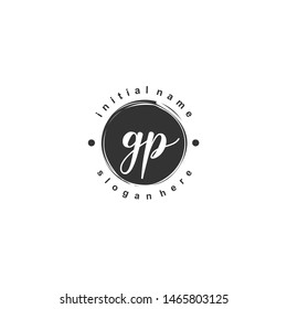 GP Initial beauty monogram logo vector
