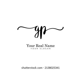 GP Initial beauty monogram logo vector