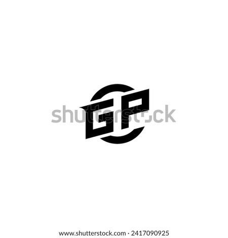 GP initial game logo, banner design for your e-sports or streaming team