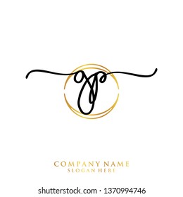 GP Initial handwriting logo template