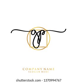 GP Initial handwriting logo template