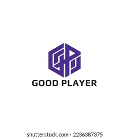 GP Initial letter hexagonal logo vector template