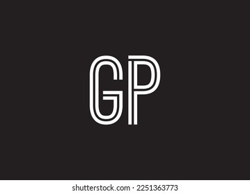 GP Initial Letter Logo - Minimal Vector Logo Design