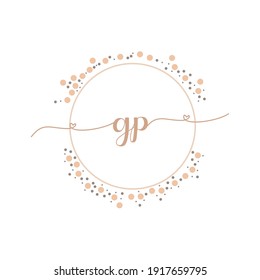 GP Erstmalige Monogramm-Handschrift Luxusgrafik