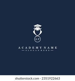 GP Initials Academy Logo Vector Art Icons and Graphics
