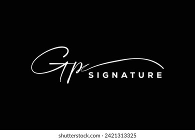 GP initials Handwriting signature logo. GP Hand drawn Calligraphy lettering Vector. GP letter real estate, beauty, photography letter logo design.