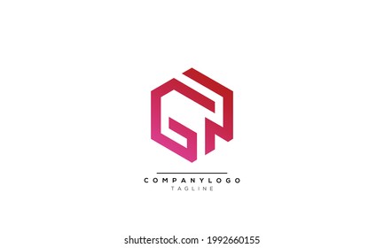 GP initials monogram letter text alphabet logo design