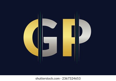 GP letter colorful logo in the circle. Vector Logo Illustration.