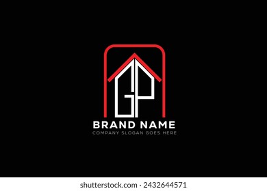 Diseño creativo del logotipo del vector de la letra de GP . Concepto de logotipo de letras de GP creative initials.
