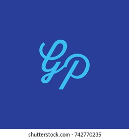 GP Letter creative square background
