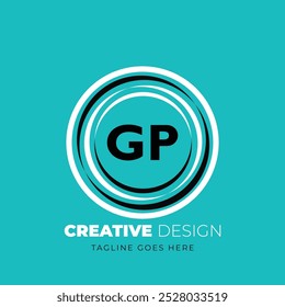 GP letter logo creative design. GP unique design. Vector illustration