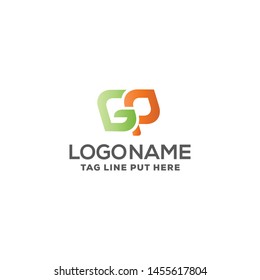 GP LETTER LOGO DESIGN TEMPLATE