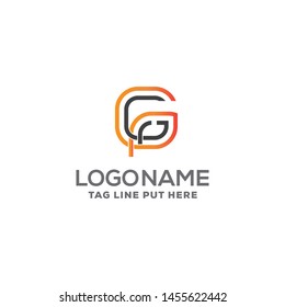 GP LETTER LOGO DESIGN TEMPLATE