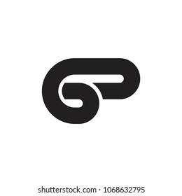 GP letter logo design vector