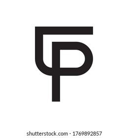 GP letter logo design vector