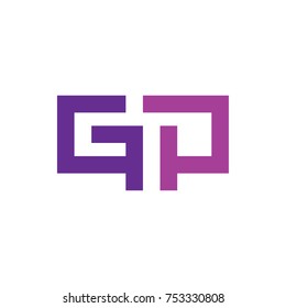 GP letter logo design vector