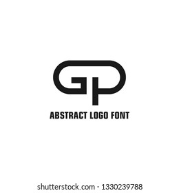 GP letter logo, initial letter GP graphic logo template.