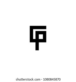 gp letter logo vector