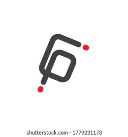 gp letter vecto ricon logo design illustration