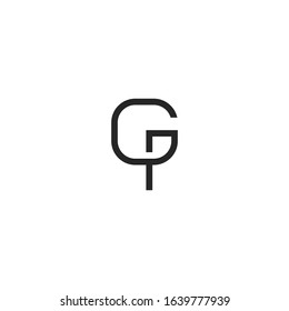 gp letter vector logo abstract