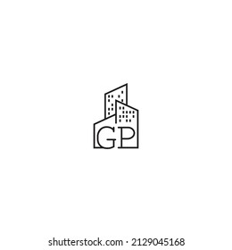 GP line concept logo in high quality professional design that will be best for companies related to real estate