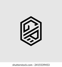 GP line geometric monogram with high quality professional design that will print well