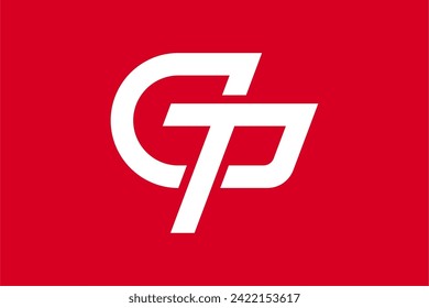 GP logo design, letter, monogram, icon, symbol. Geometric letter of G and P in monogram logo design style. Masculine and professional looks, very match for automotive, apparel or personal branding etc