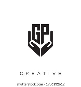 gp logo design vector icon luxury symbol
