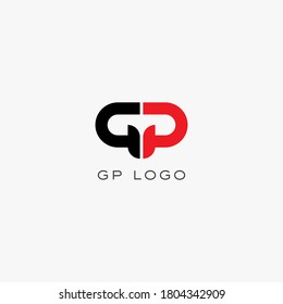 GP logo design. Vector illustration.