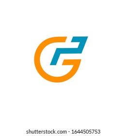 GP logo design vector sign template
