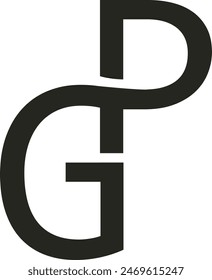 Logotipo de GP: Una fusión dinámica de letras G y P en un estilo contemporáneo, que encarna la elegancia y la visión de futuro. Su sencillez garantiza versatilidad y reconocimiento instantáneo de la marca.