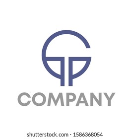 gp logo icon design template sign