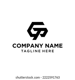 GP logo initial letter design template vector