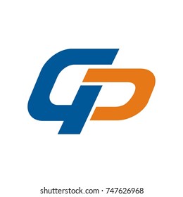 GP logo initial letter design template vector