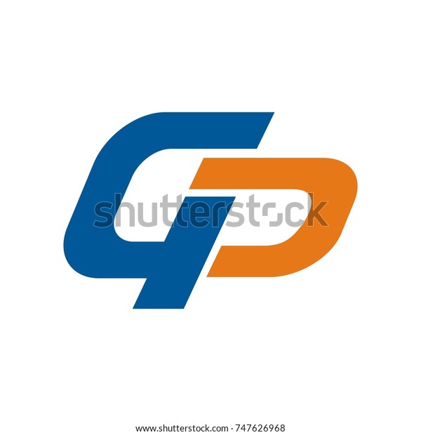 Gp Logo Initial Letter Design Template Stock Vector (Royalty Free