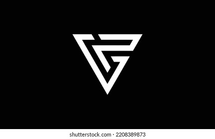 Diseño de letras con logotipo GP sobre fondo de lujo. Concepto de letra con logotipo GP en monograma. Diseño del logotipo del icono GP