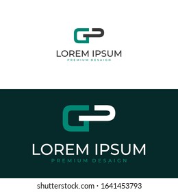 GP Logo. Letter design vector