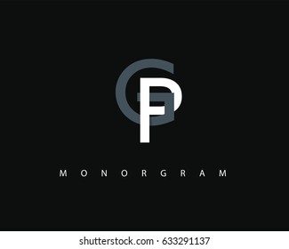 GP Logo. Letter design vector