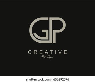 GP Logo. Letter design vector