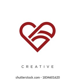 gp love logo illustration design vector 