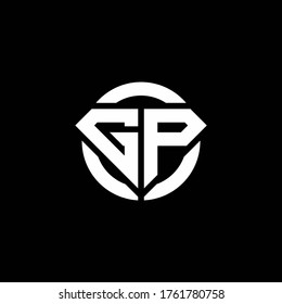 Gp Monogram Logo Diamond Shape Ring Stock Vector (Royalty Free ...