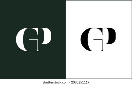 GP ,PG Abstract Letters Logo Monogram