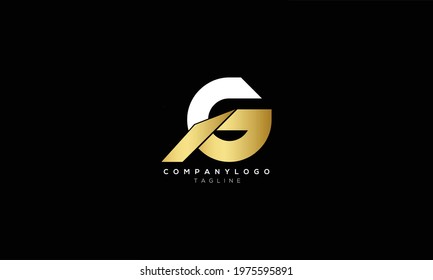 GP PG G AND P Abstract initial monogram letter alphabet logo design