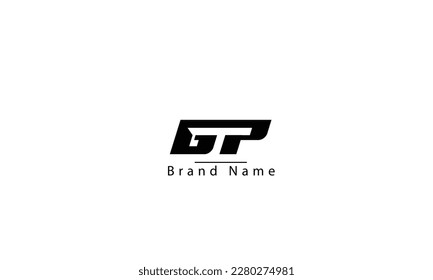 GP PG G P abstract vector logo monogram template