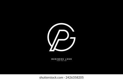 GP, PG, G, P, Letras abstractas Logo Monograma